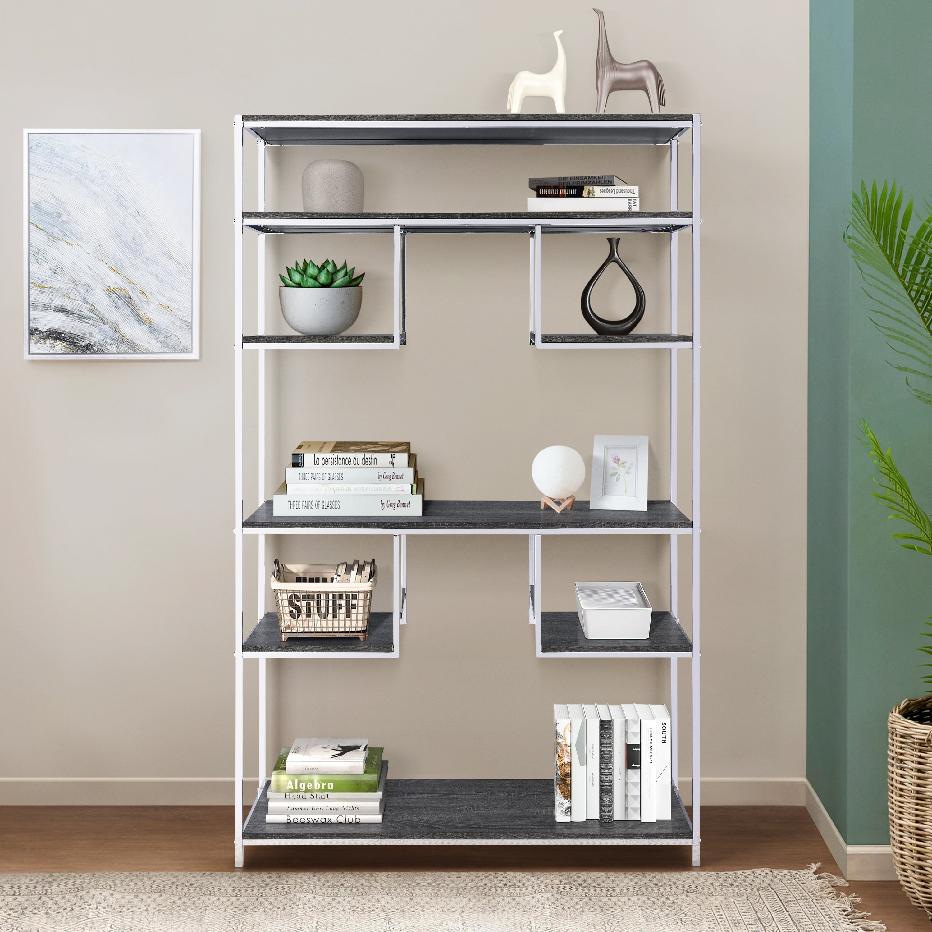 WFX Utility Louth Geometric Bookcase Wayfair